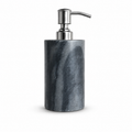 Grey Kayampura Marble Soap Dispenser | Stainless Steel Pump | 200ml | Bathroom Decor