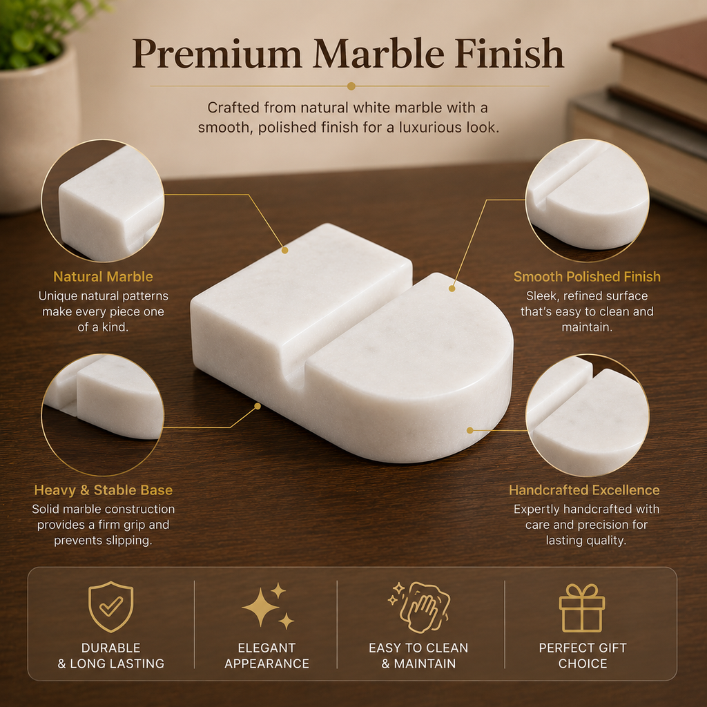 White Marble Card Holder | business card holder